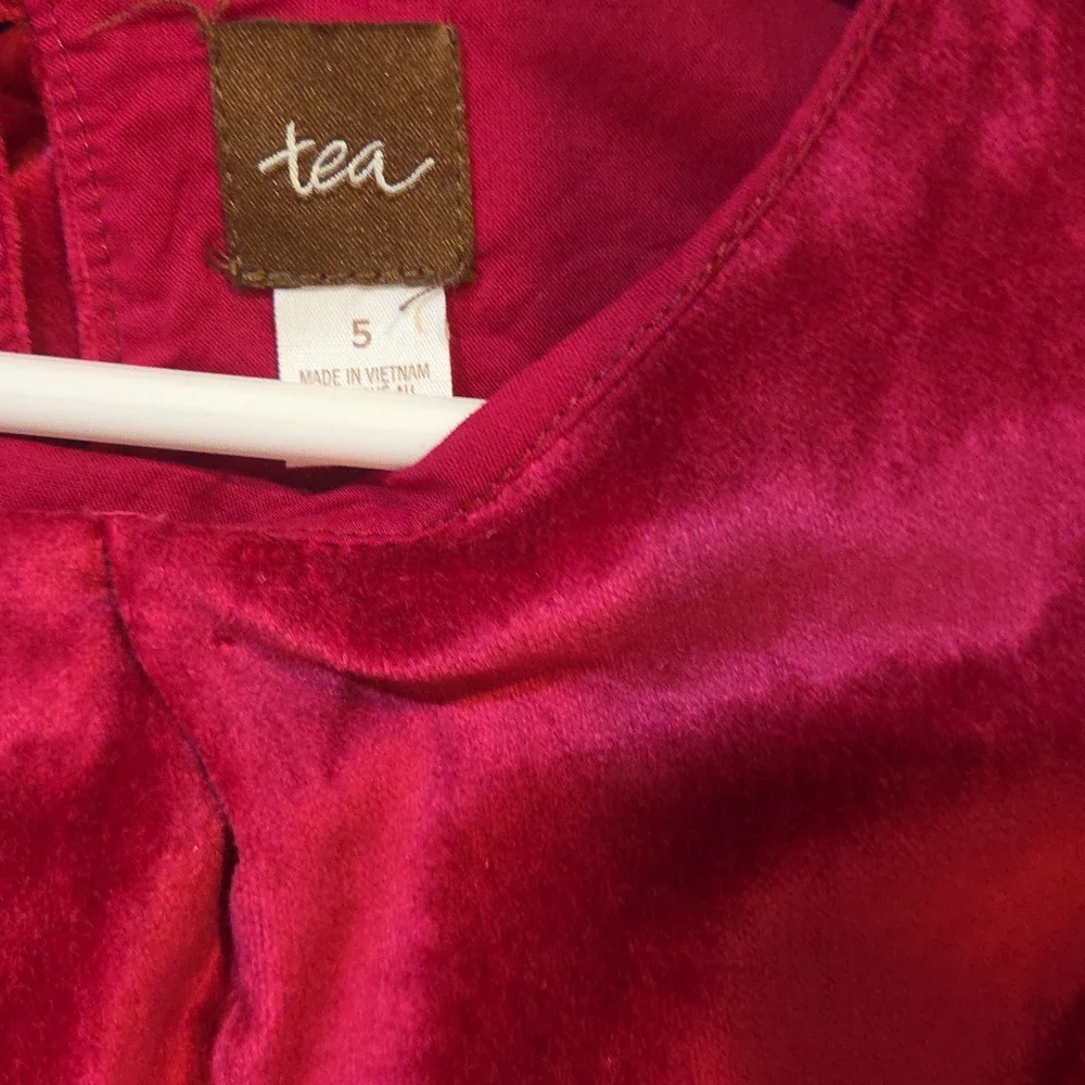 Tea Collection Kids Hot Pink Formal/ Casual Velvet Dress.